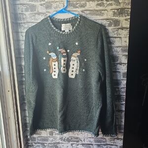 Green Snowman Sweater